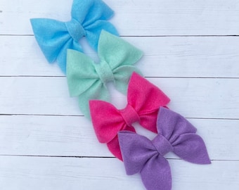 Handmade Pastel Felt Sailor Bow, Baby Headband