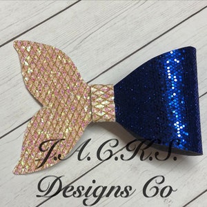 Mermaid Bow, Ariel bow, Glitter Mermaid Bow, Hair Clip, Gift for girls, Glitter Hair clip, Mermaid Tail Bow, Mermaid Party, Mermaid