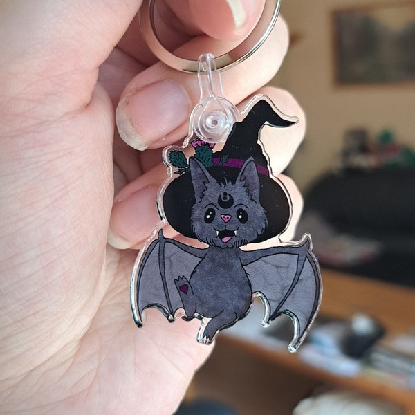Witch Bat Keychain