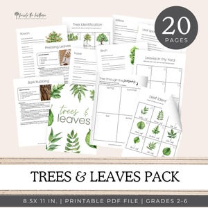 Trees & Leaves Nature Study Unit,  Unit Study, Homeschool Curriculum, Homeschool Printable, Instant Download, Charlotte Mason, Nature Study