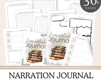 Charlotte Mason Narration Journal, Homeschool Narration Notebook, Narration Prompts, Workbook, Homeschool Printables, Written Narration, PDF