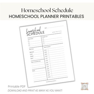 Homeschool Habit Tracker Planner Instant Download, Planner Printables ...