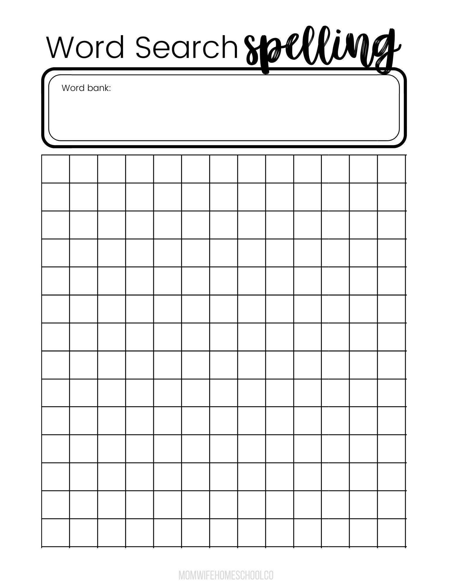 Create Your Own Wordsearch Spelling Activity Worksheet - Etsy Create your own wordsearch spelling activity worksheet - etsy