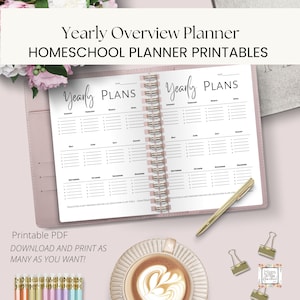 Yearly Overview Planner | Instant Download, Planner Printables, Binder Printables, Year at a Glance Planner, Yearly Planner, Event Plans PDF