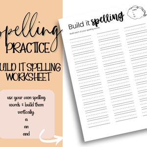 Spelling Practice Worksheets for Kids | Homeschooling Worksheets ...