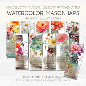 Signets de citations de Charlotte Mason | Charlotte Mason École à la maison | Enseignant à la maison