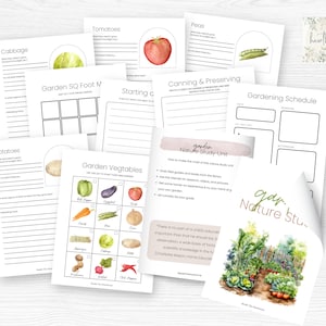 Garden Nature Study Unit,  Unit Study, Homeschool Curriculum, Homeschool Printable, Instant Download, Charlotte Mason, Gardening for Kids