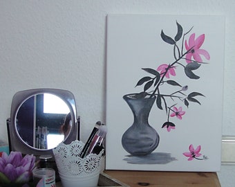 Acrylic painting Orichdeen...Decoration...Christmas...Gifts...Orchids...Japanese...Asian...Living...Bathroom...Sleeping