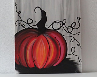 Autumn picture...pumpkin...pumkin...acrylic picture...decoration...wall picture...gifts...birthday...home...life...halloween...kids room...