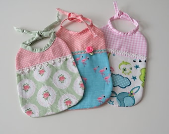 Doll Bibs...Play...Kids...Toys...Doll Clothes...Gifts...Birthday...Food