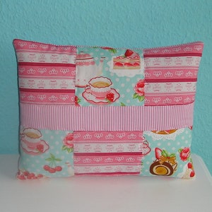 DekoKissen...TeeTime...Kuschelkissen...Kinderzimmer...Dekoration...Mädchen...Patchwork...Spielen...Baby