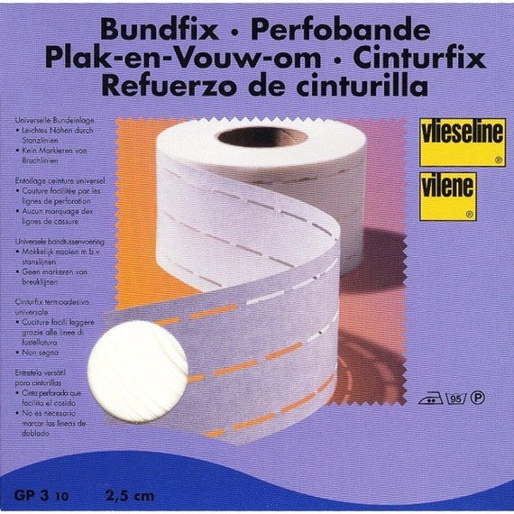 Vlieseline Bundfix Meterware 9 cm breit schwarz
