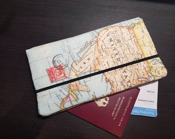 Reisedokumentenmappe Reisemappe Dokumantenmappe Weltkarte