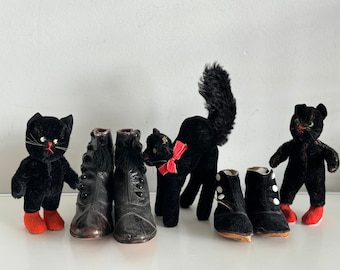 西ドイツ製 Steiff ヴィンテージ 黒猫 黒ネコ シュタイフ ねこ