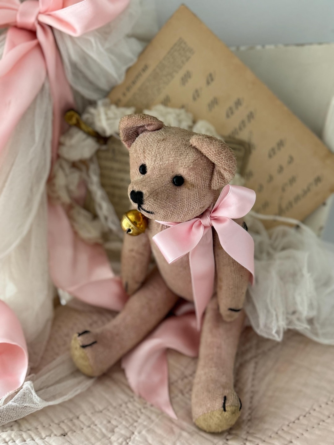 Vieux Nounours Des Années 30 Tout Doux, Plein De Charme Et D’histoire