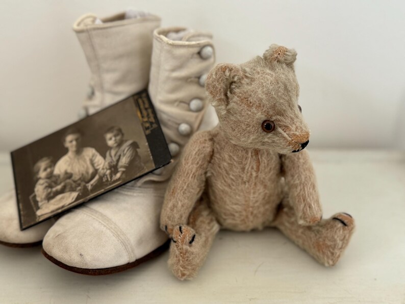 RARE Old Vintage Teddy Bear Trio 3 Pieces Old Vintage Little Fuzzy