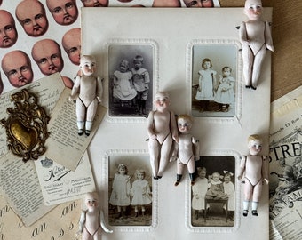RARE! Antique bisque porcelain dollhouse doll doll MIGNONETTE | 1 piece selection | Thuringia Thuringia Hertwig Katzhütte Germany ±1900