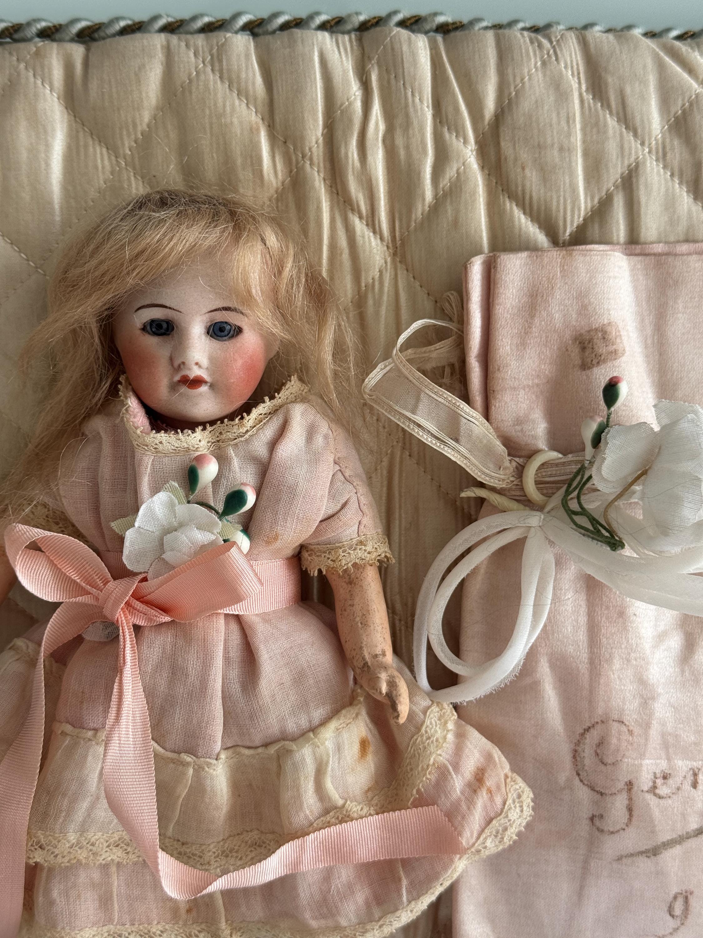 ANCIENNE ROBE ROSE de poupée Jumeau SFBJ Bru ou autre EUR 11,00 - FR