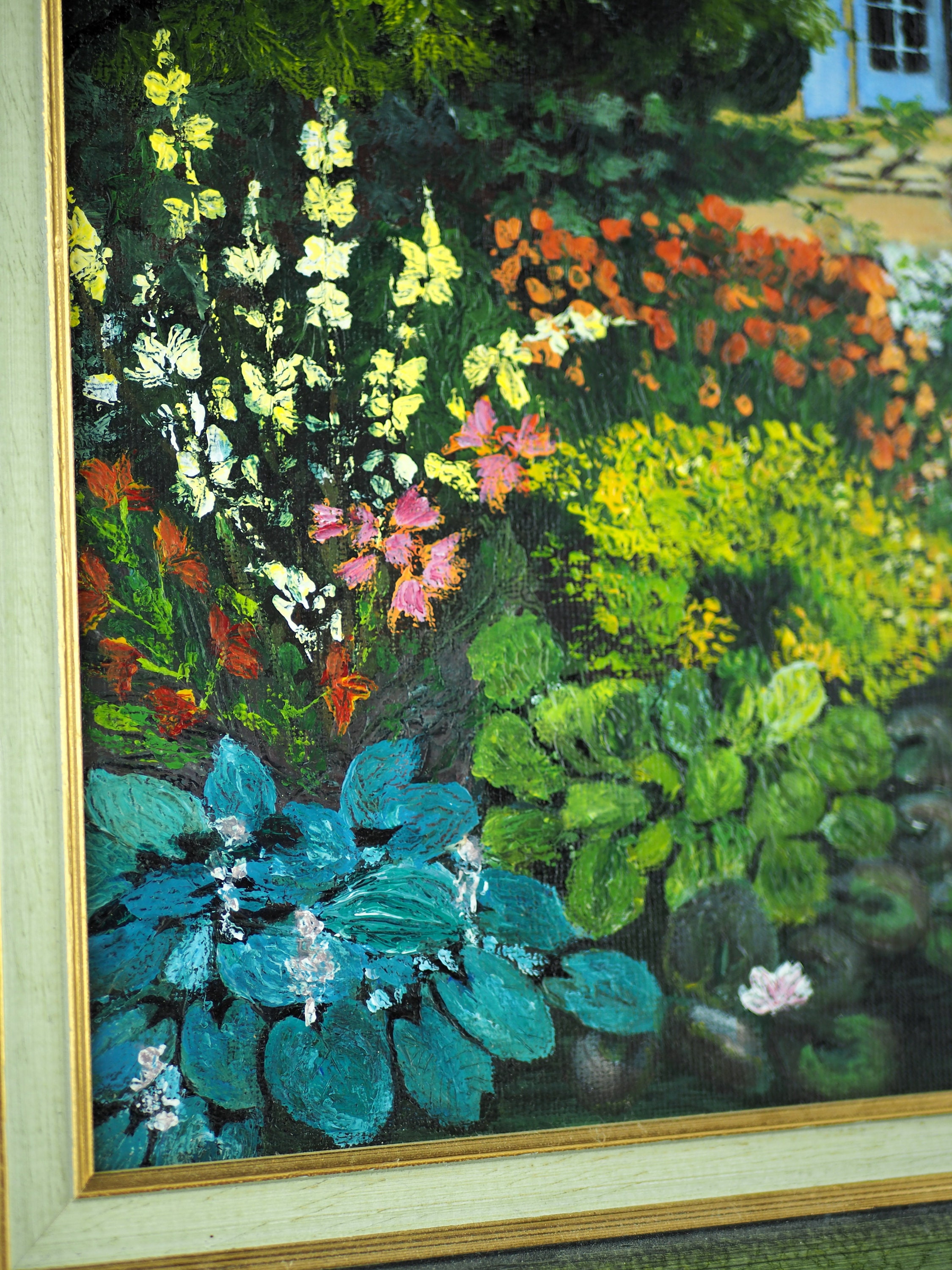 Üppiger Garten & Landhaus Öl auf Leinwand Maryvonne | Etsy