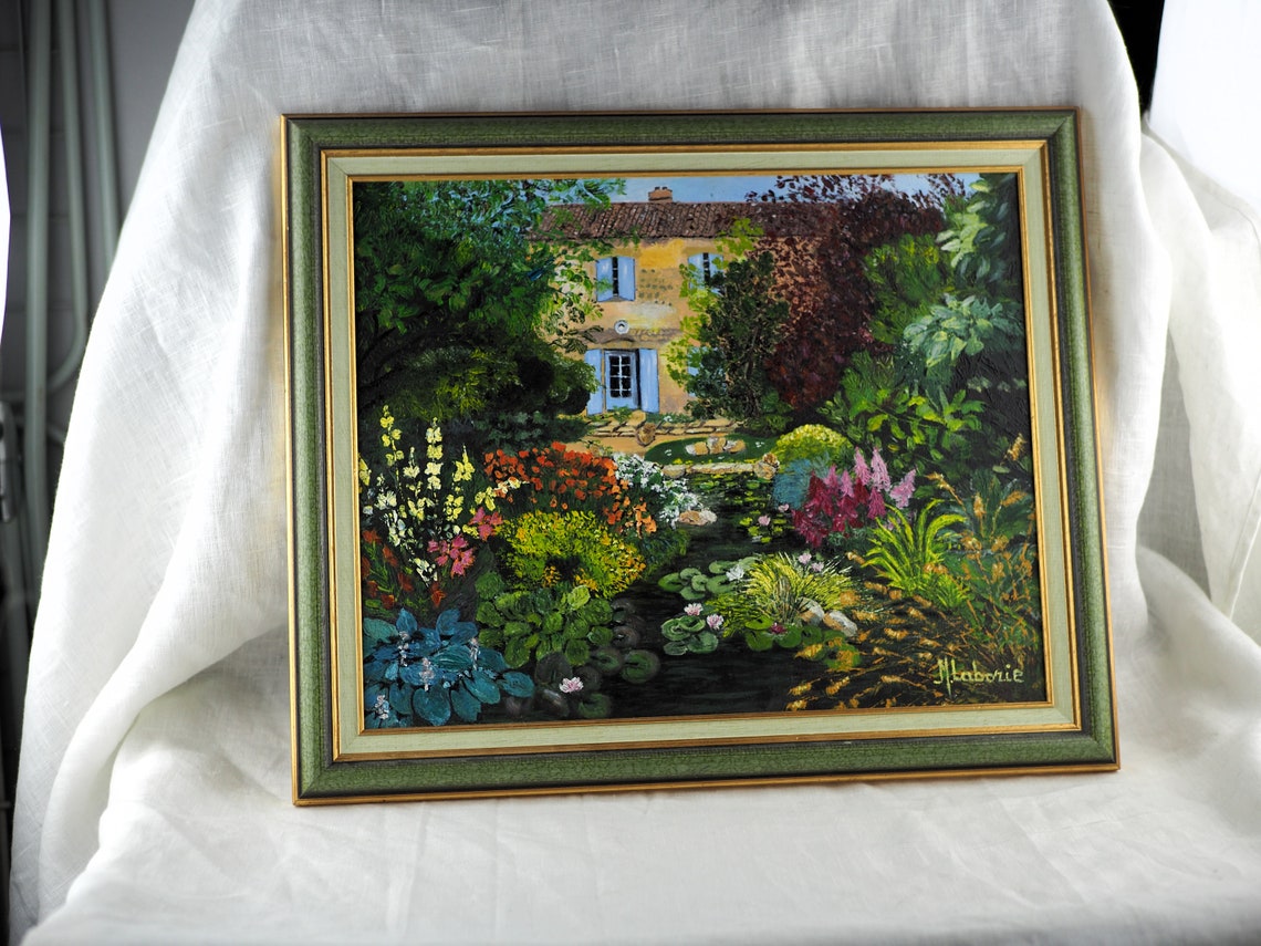 Üppiger Garten & Landhaus Öl auf Leinwand Maryvonne | Etsy