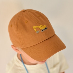 Construction Truck Baseball Cap Toddler Construction hat Kids Construction hat Excavator baseball cap kids baseball cap toddler image 1