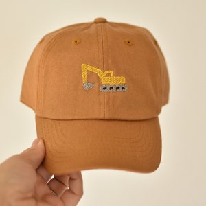 Construction Truck Baseball Cap Toddler Construction hat Kids Construction hat Excavator baseball cap kids baseball cap toddler image 3