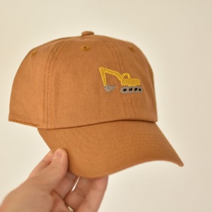 Construction Truck Baseball Cap Toddler Construction hat Kids Construction hat Excavator baseball cap kids baseball cap toddler image 5