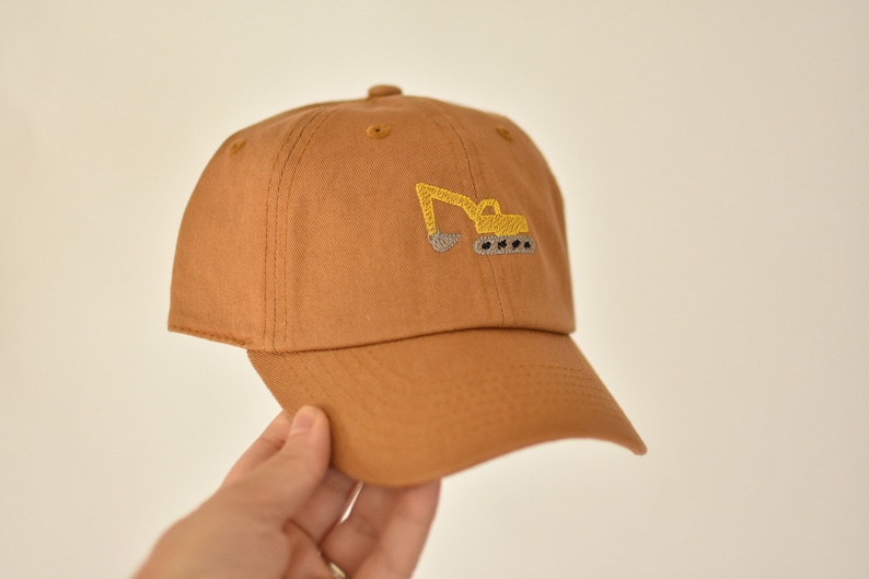 Construction Truck Baseball Cap Toddler Construction hat Kids Construction hat Excavator baseball cap kids baseball cap toddler image 5