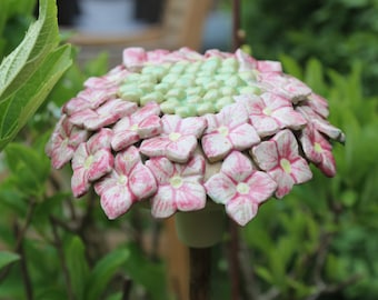 Hortensie, Blütenstecker, Gartendekoration, Gartenkeramik