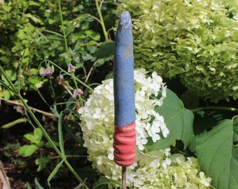 small garden stake, ceramic tip, garden decoration, garden ceramics