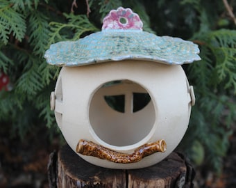 Birdhouse for feeding or lighting, garden decoration