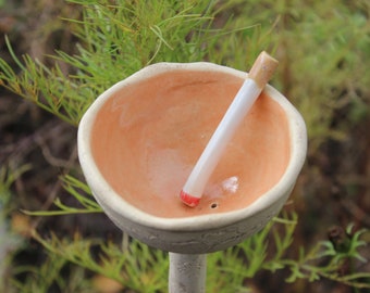 Ashtray, ashtray, garden ceramics, garden decoration