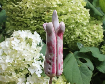 small garden stake, ceramic tip, garden decoration, garden ceramics