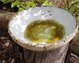 Bird bath, bird bath, bird bathtub, garden ceramics, garden decoration