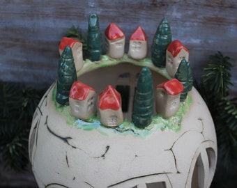 Lantern, garden table, garden ceramics, decoration, candle