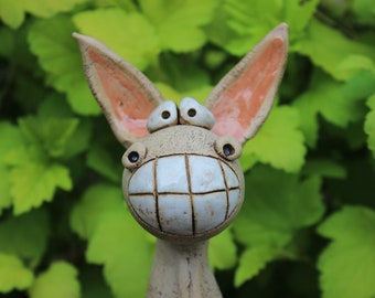 Franz the donkey, garden figure, garden decoration, garden ceramics