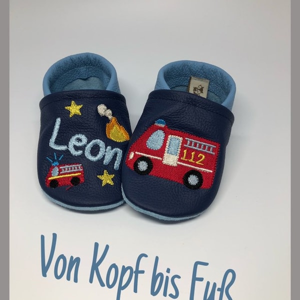 Lederpuschen Feuerwehr mit Namen