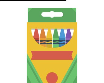 Download Crayon box svg | Etsy