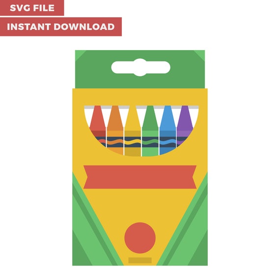 Crayon Box SVG File Instant Download (Instant Download) 