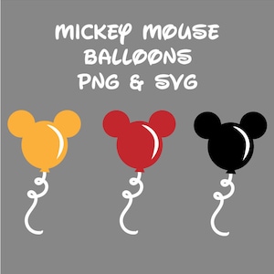 Palloncini di Topolino PNG, SVG, Clip Art - Compleanno di Topolino