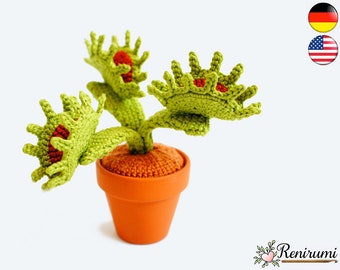 Crochet pattern venus flytrap • pot plant • Renirumi