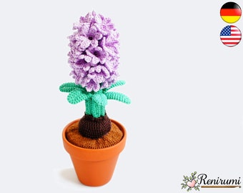 Crochet pattern haycinth • pot flower • Renirumi