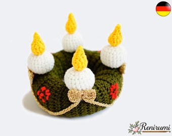 Crochet Pattern Advent Wreath • Renirumi