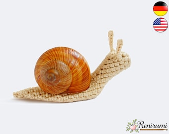 Crochet pattern snail • Renirumi