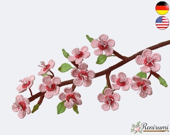 Crochet pattern cherry blossom • Renirumi