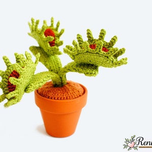 Crochet pattern venus flytrap pot plant Renirumi image 1