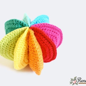 Crochet pattern rainbow ball • Renirumi