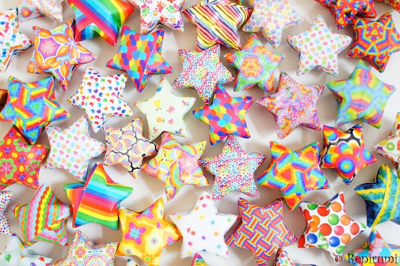 DIY 100 Rainbow Lucky Stars Origami Paper Strips Paper Stars image 4