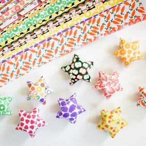 DIY 100 Obst / Früchte Lucky Stars Origami Papierstreifen Papiersterne Bild 3