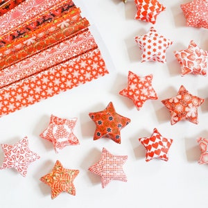 DIY 100 Red Lucky Stars Origami Paper Strips Paper Stars image 2